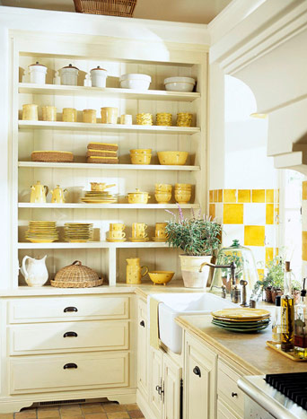 Kitchen Open Shelving for Dishes