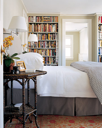 Bedroom with Bookshelves