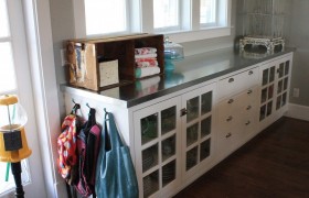 galvanized metal counter