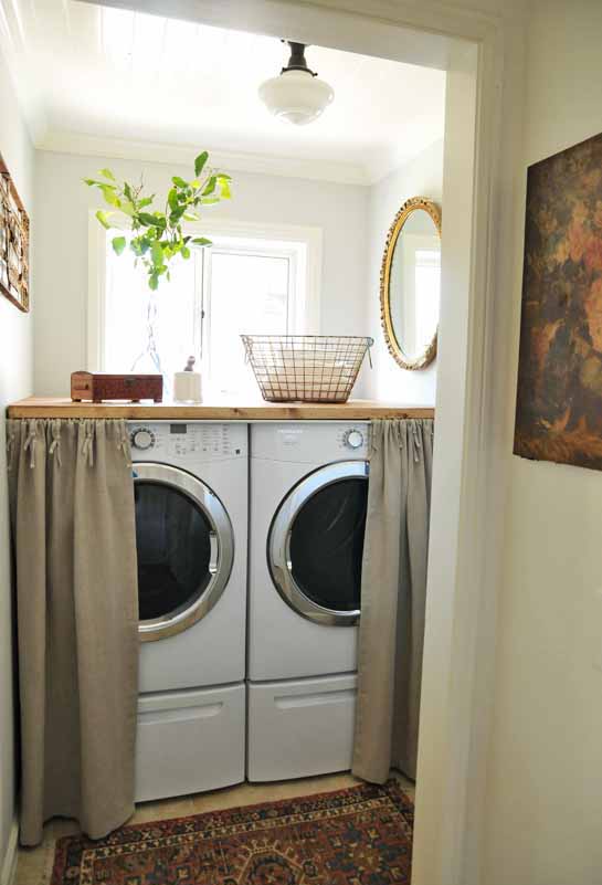 Laundry Room Decorating in a Small Space