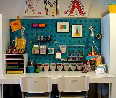Organize a Craft Room with Peg Board - The Inspired Room