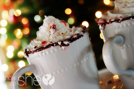 peppermint rimmed hot cocoa peppermint rimmed hot cocoa