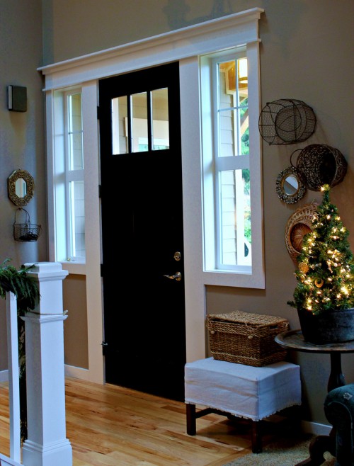 black front door interior