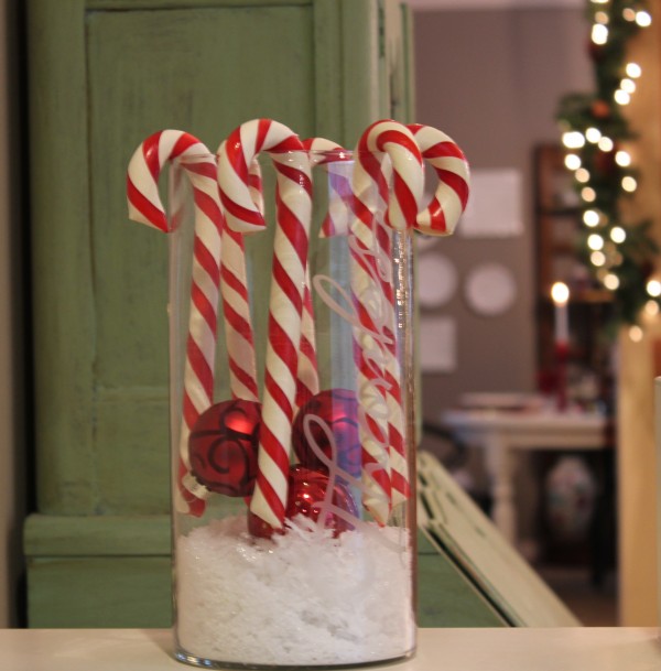 Candy Cane Christmas Jar