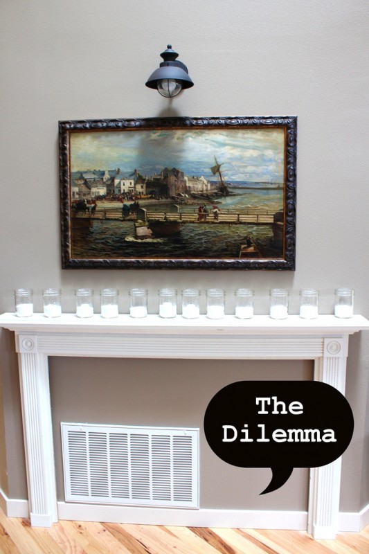 faux mantel