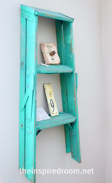 antique ladder wall display shelf antique ladder wall display shelf