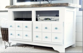 DIY Media TV cabinet {Pottery Barn}