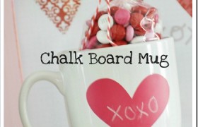 chalk board paint mug valentines diy craft