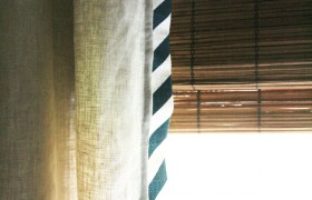How to Trim Curtains with Diagonal Stripe