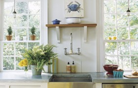 kitchen with yellow
