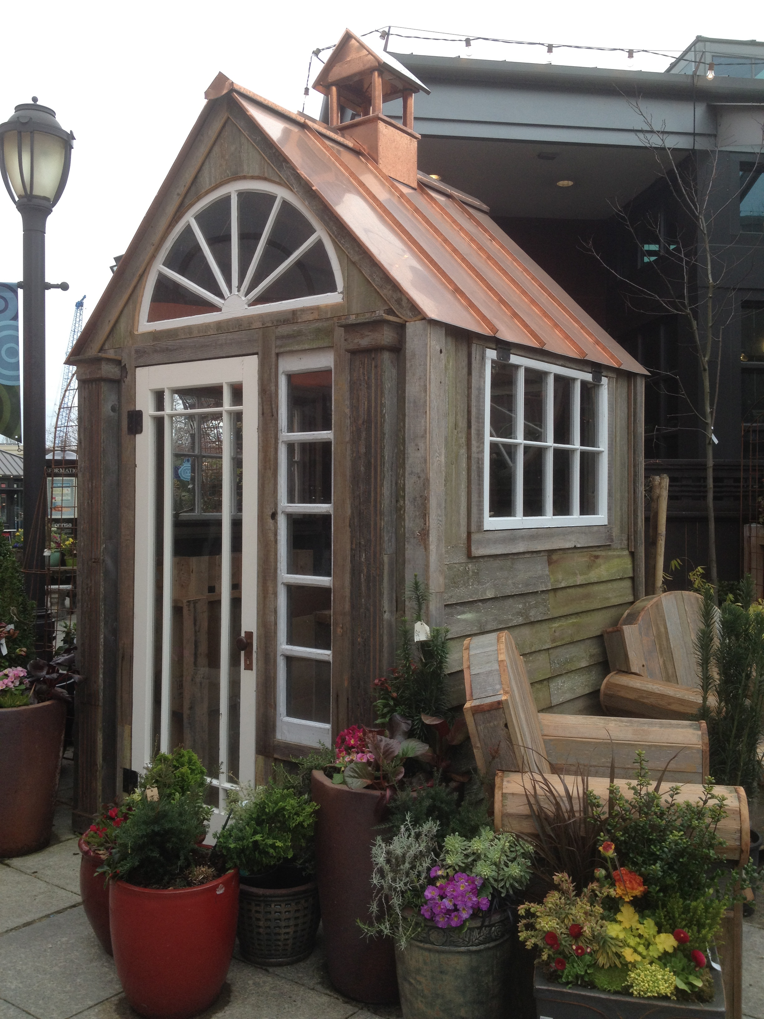 Garden Shed with Copper Roof