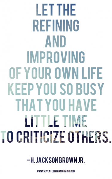 Don't Criticize Don't Criticize