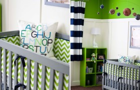 lime green boys room