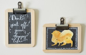 DIY chalkboard frames with clips DIY chalkboard frames with clips