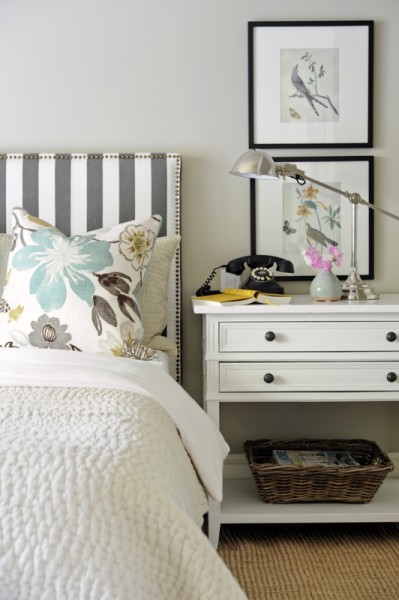 kerrisdaledesign striped headboard
