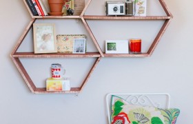diy honeycomb shelves