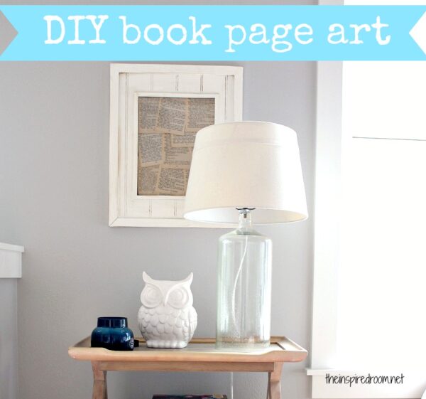 DIY BOOK PAGE ART HOW TO