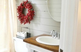 DIY cottage farmhouse bathroom