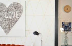 DIY geometric wallpaper