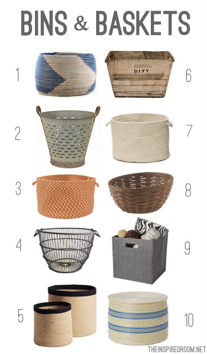 Storage Bins and Baskets Round Up