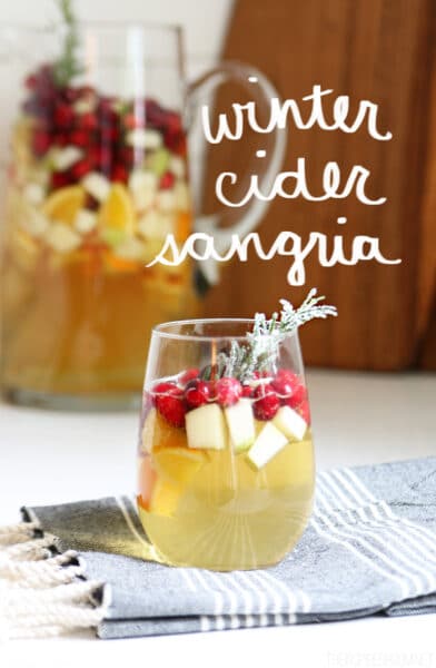 Winter Cider Sangria Recipe - The Inspired Room