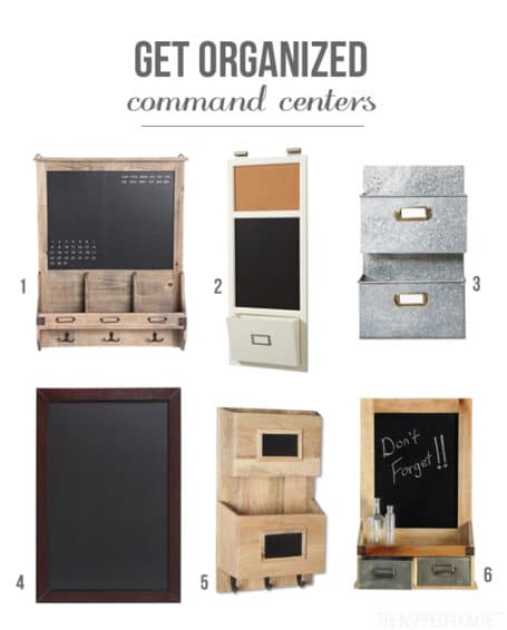 Get Organized - Command Centers and Wall Organizers - The Inspired Room