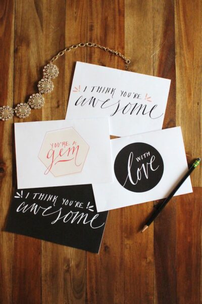 I Think You're Awesome Free Printable Cards - Valentines Day - by Thats Pretty Ace