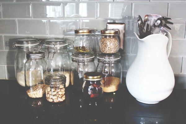 Pantry Jars in the Kitchen