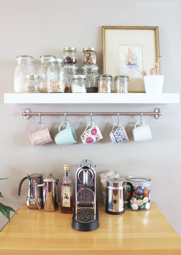Coffee Station // The Inspired Room blog - Seattle Townhouse Update