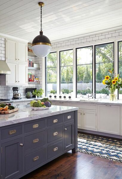 Beautiful Gray and White Kitchen  - Marvin Windows and Doors - Bonadies Architect - Jean Allsopp Photography