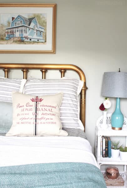 Brass bed - The Inspired Room blog