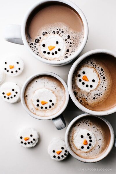 Mint Snowman Marshmallows - by I Am A Food Blog
