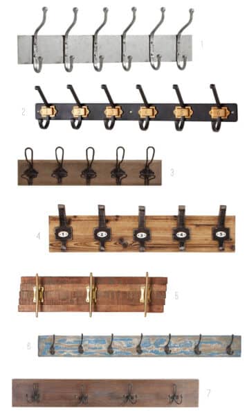 Wall Hooks - Wood and Metal - The Inspired Room
