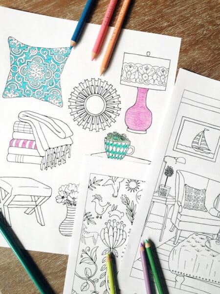 New Coloring Book for the Home - Interior Design - The Inspired Room Coloring Book