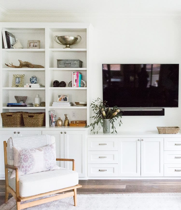 Decorating with a Television In the Living Room - The Inspired Room