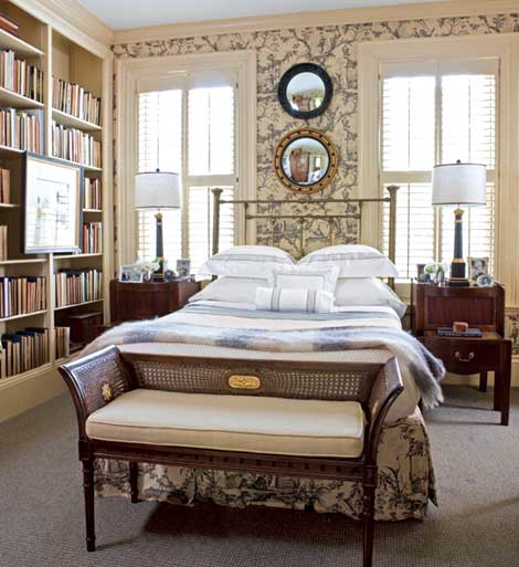 observation: black & white toile bedroom - the inspired room