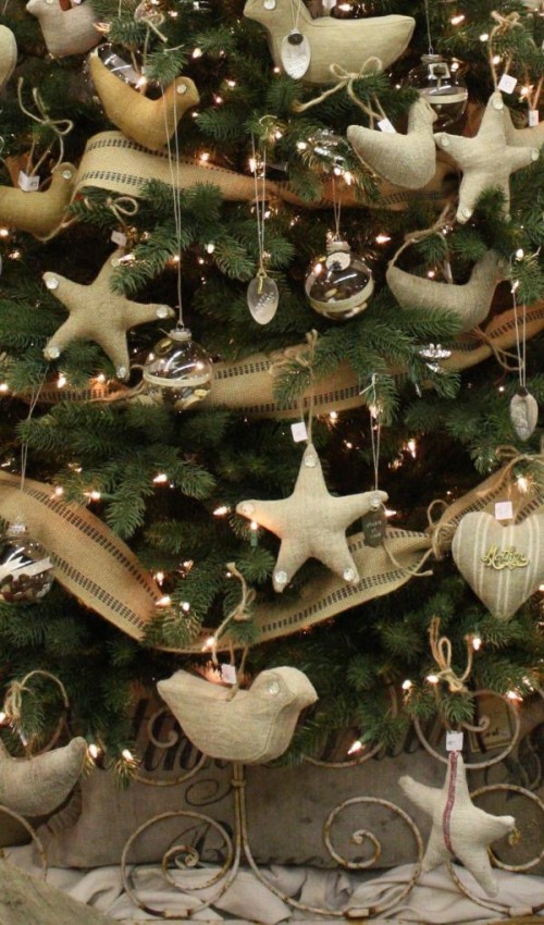 Grain Sack Ornaments & Stockings