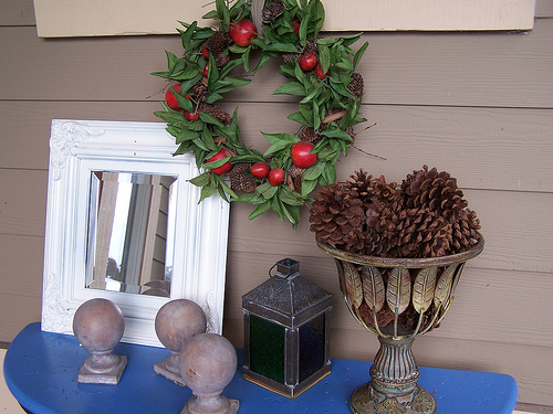 Before & After Wreath: <br>Dressed up for the holidays