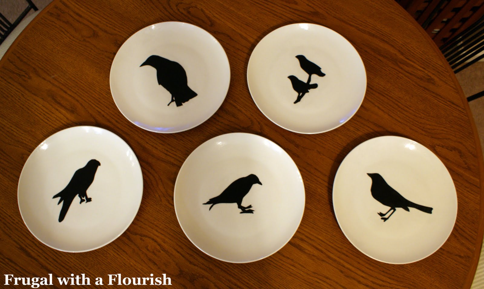 DIY Silhouette Plates {Frugal with a Flourish}