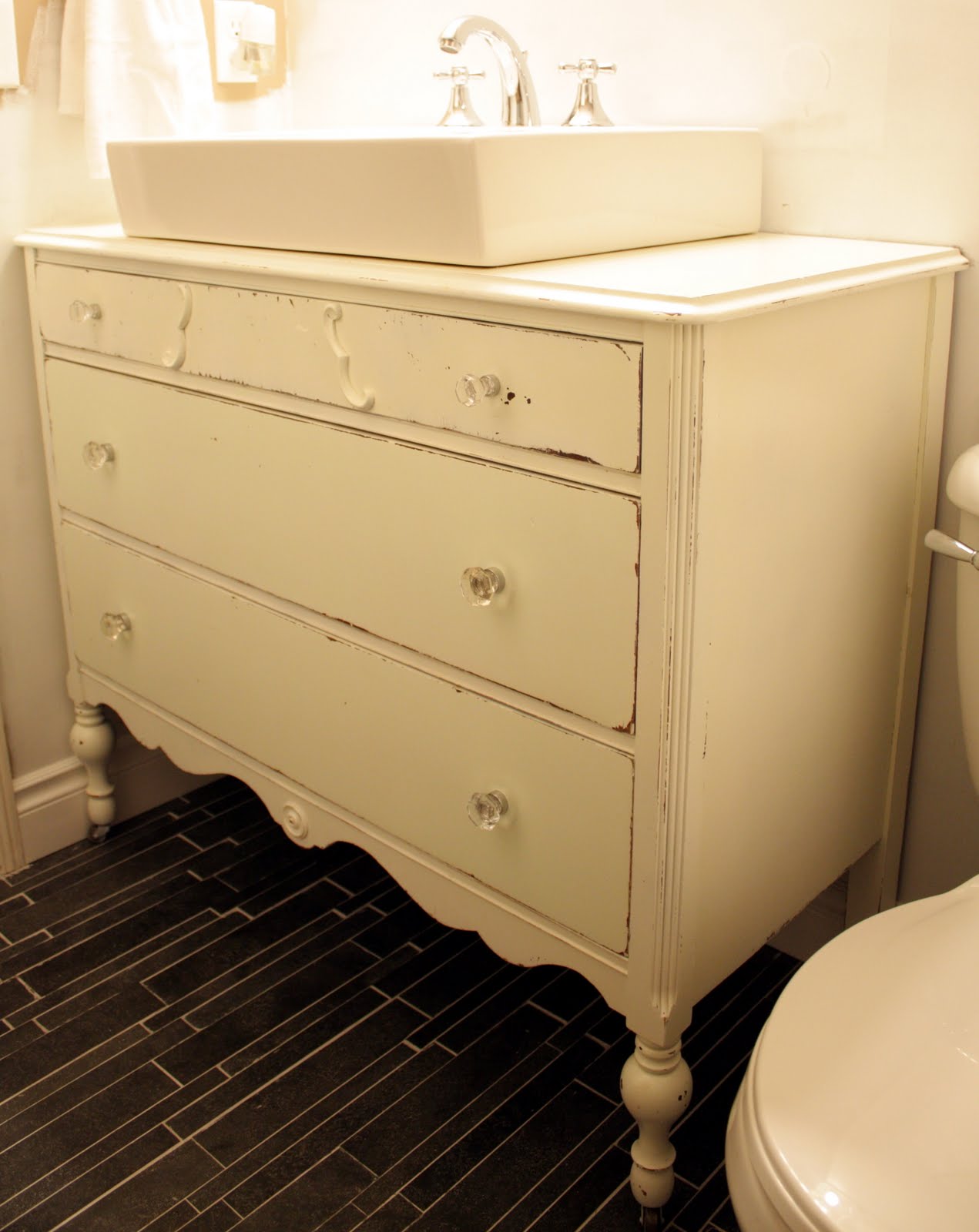 Antique Dresser Turned Vanity Painting, Antique Dresser Into Bathroom Vanity