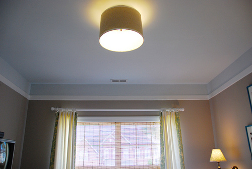 Easy Ceiling Light Update with a Drum Shade Honey and Fitz - The