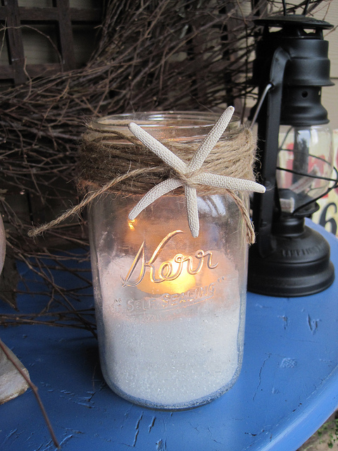 Summer Decor: The Starfish & Jute Mason Jar