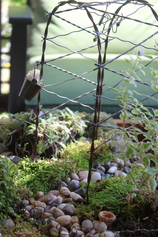 Miniature Table Top Garden with Stepables {My Fairy Garden}