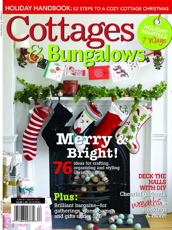 My Christmas Mantel in Cottages & Bungalows Magazine!