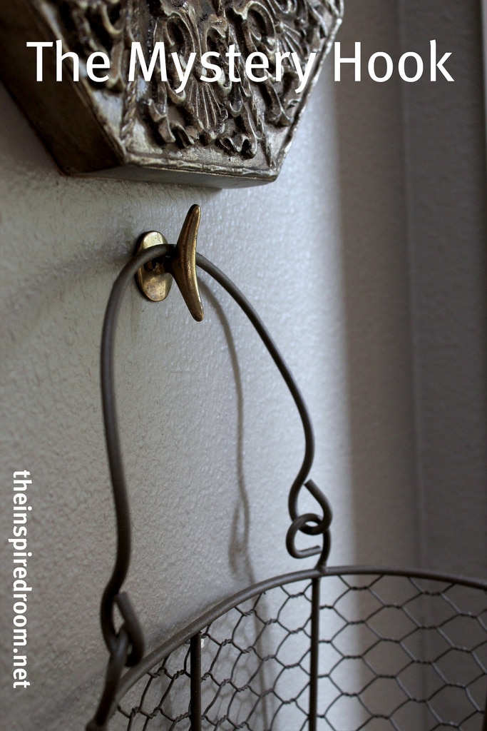 The Mystery Hook {Wire Basket Hanging from a Hook}