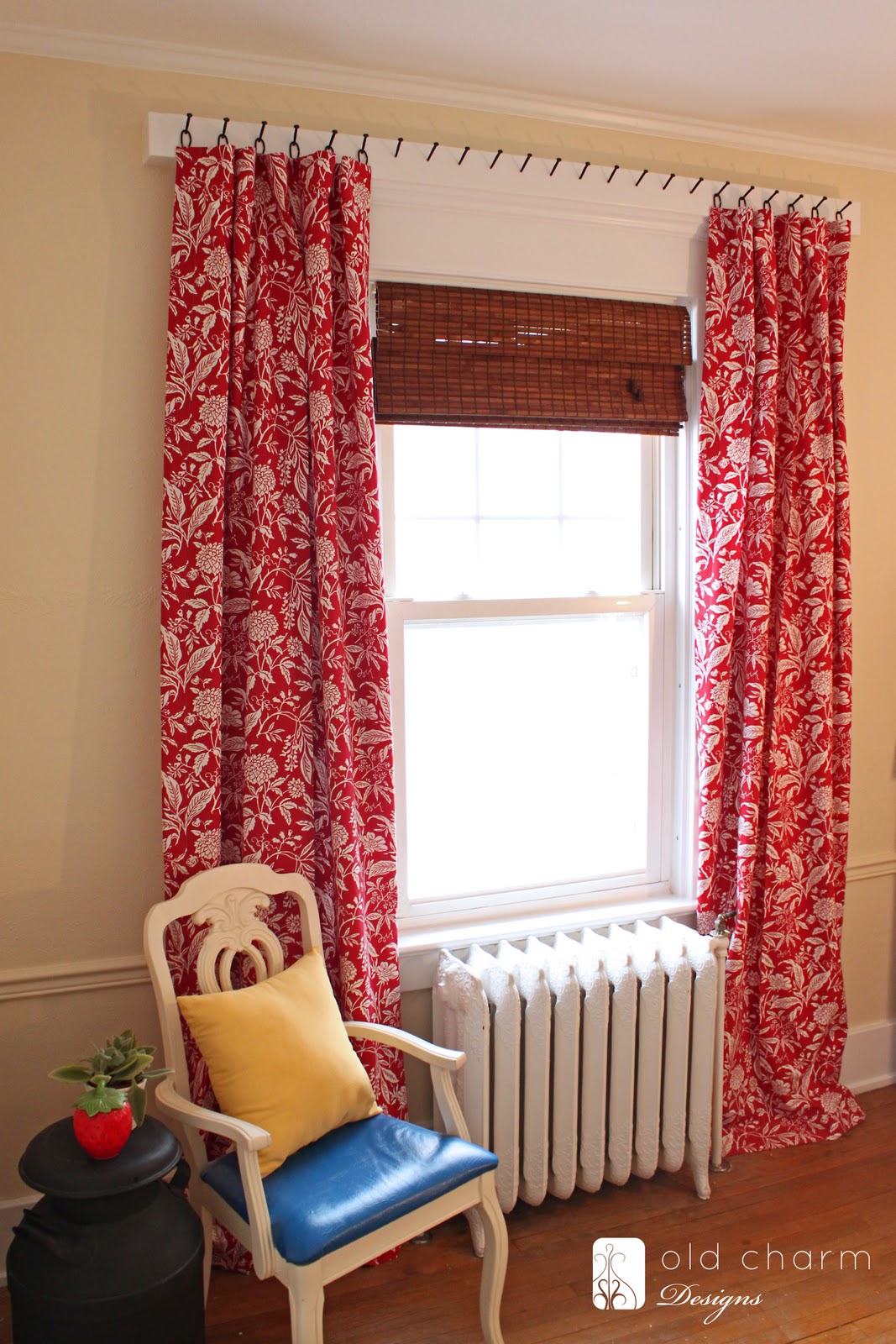 Curtains Hung with Forged Nails DIY Curtain Rod! - The Inspired Room