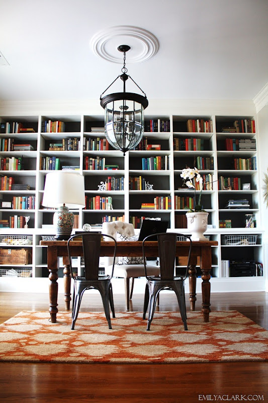 Dining Room Turned Beautiful Home Office {Emily A. Clark}