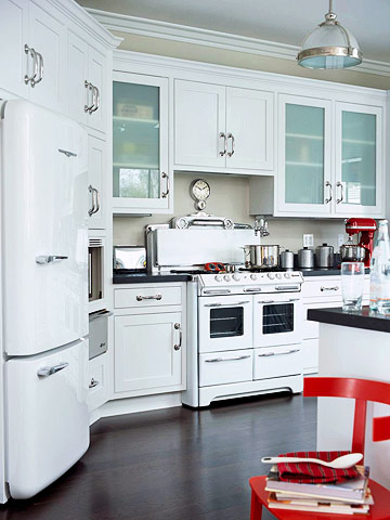 All-White Kitchen with White Appliances