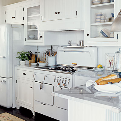 All-White Kitchen with White Appliances