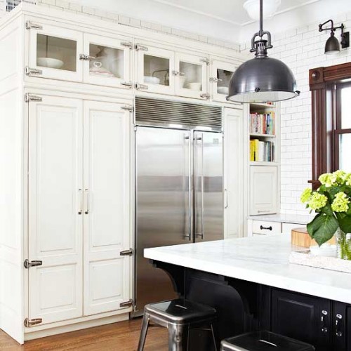 {Kitchens} Subway Tiled Walls & Two-Toned Cabinets